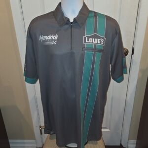 Hendrick Motorsports Gray and Teal Team Race Shirt, Large